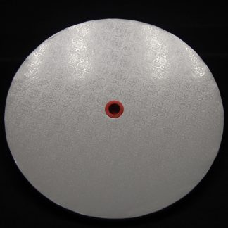 Disposable Base 10" White Foil with red coupling and 4 adhesive feet for bottom