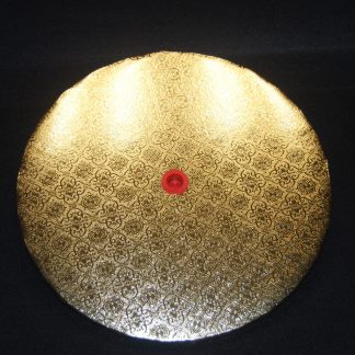 Disposable Base 10" Gold Foil with red coupling and 4 adhesive feet for bottom
